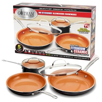 GOTHAM STEEL 5 Piece Kitchen Essentials Cookware Set