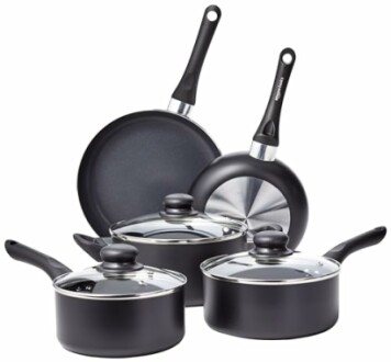 Amazon Basics Non-Stick Cookware 8-Piece Set